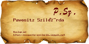 Pavesitz Szilárda névjegykártya